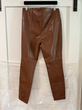 Marc New York Brown Faux Leather Skinny Pants